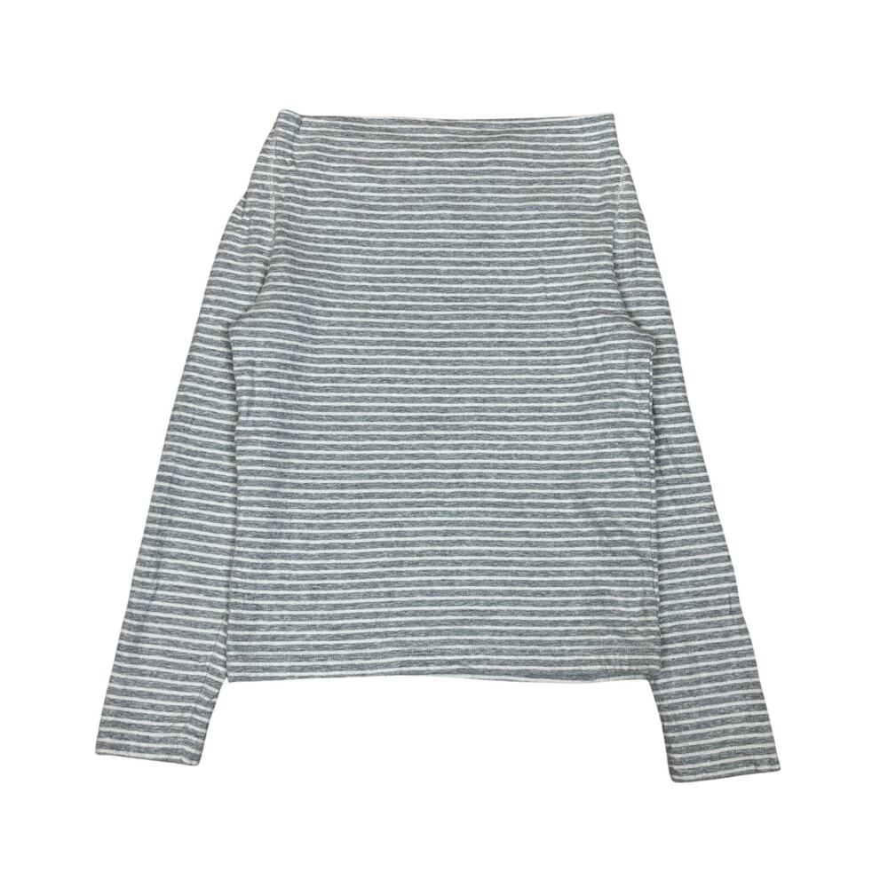 Standard James Perse Striped Cowl Funnel  Neck Top Women's Small
